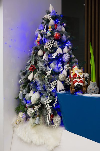 Різдвяне оформлення офісу компанії Sanofi
