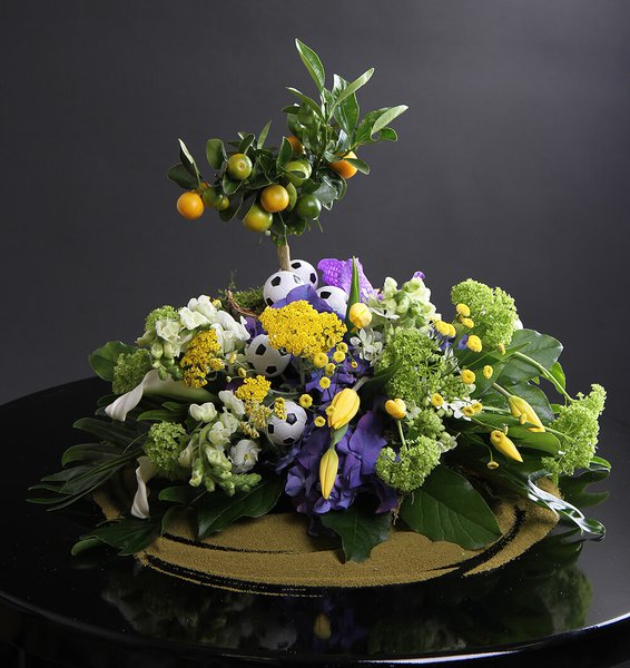 Football flowers collection