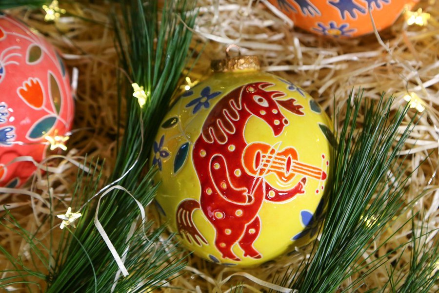 Zodiac ZviroKroot Christmas decorations: based on paintings by Maria Prymachenko