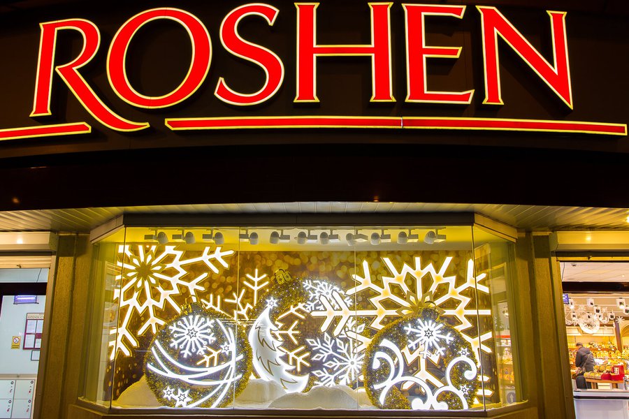 Зимняя витрина Roshen 2018