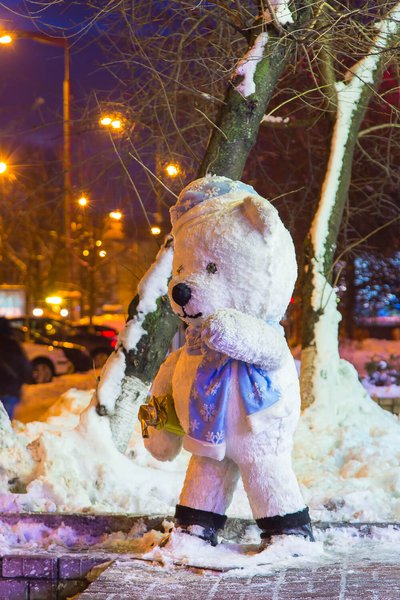 Зимние декорации для Roshen в г. Киеве 2017
