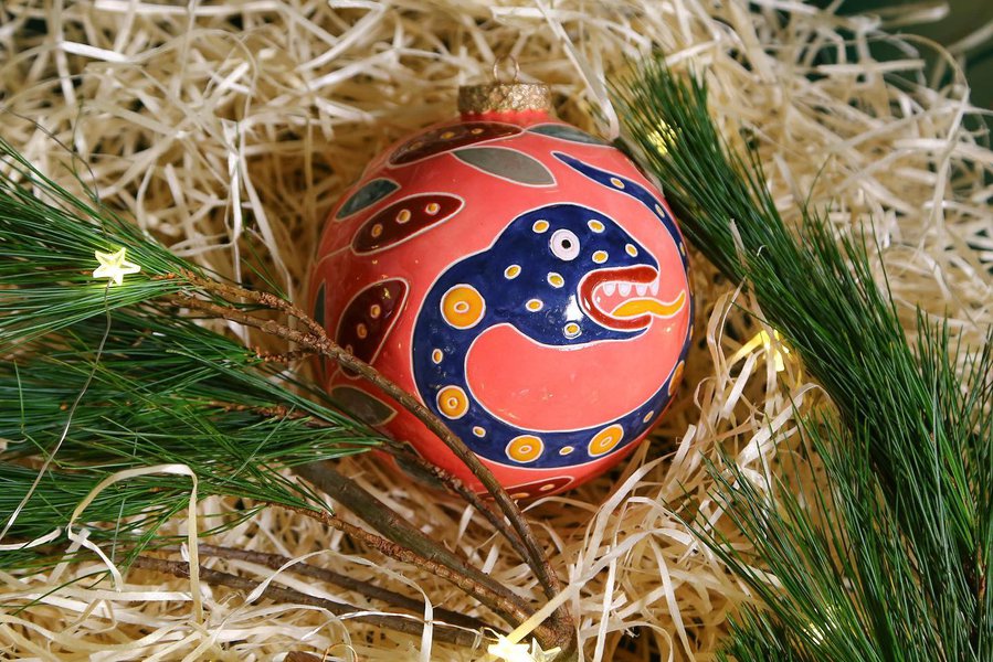 Zodiac ZviroKroot Christmas decorations: based on paintings by Maria Prymachenko