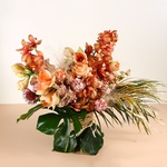 Bouquet with peach cymbidium