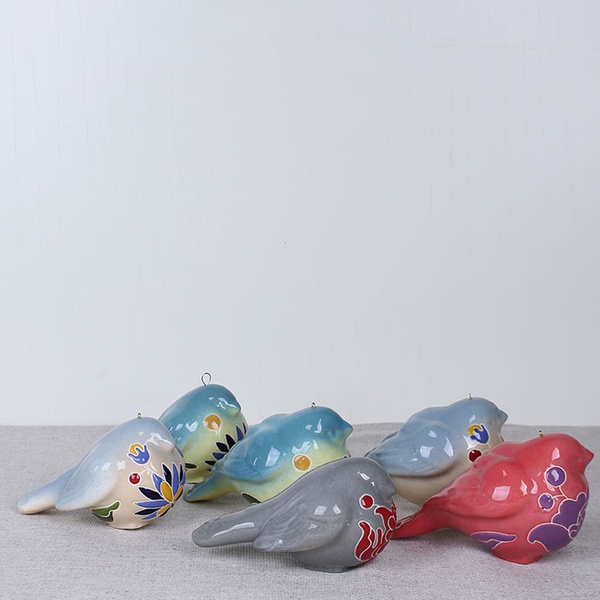 Ceramic bird "Hetmans'ka" color mix