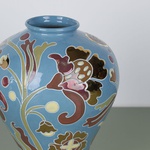 Vase HORSHCHYK MEDIUM, blue and gold