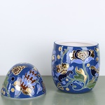 Ceramic egg - box "Hetmans'ka" blue and gold