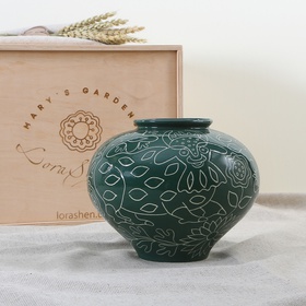 Vase Horshchyk small, green