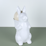 Ceramic rabbit with a basket, size M
