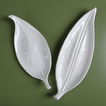 Ceramic leaf white, M