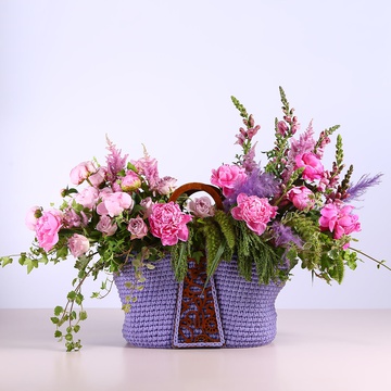 Floral composition "Marrakech" lilac in bag