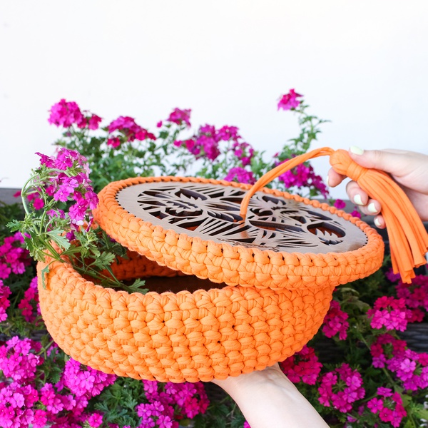 Knitted box "Marrakesh" orange