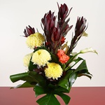 Men's bouquet with chrysanthemum
