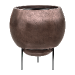 Кашпо Nieuwkoop Baq Metallic Globe Elevated кофе матовое, M