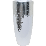 Кашпо Baq Luxe Lite  Partner глянцевий біло-сріблястий, М