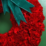 Christmas wreath, red