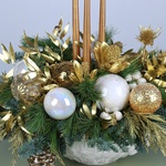 Christmas composition white and gold