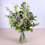 Summer field bouquet with delphinium