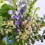 Summer field bouquet with delphinium