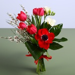 Compliment bouquet red-white