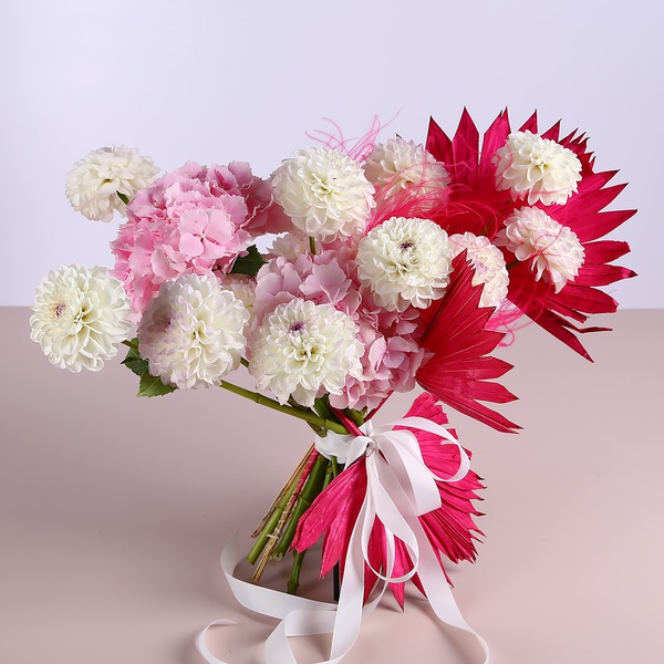 Bouquet with dahlias