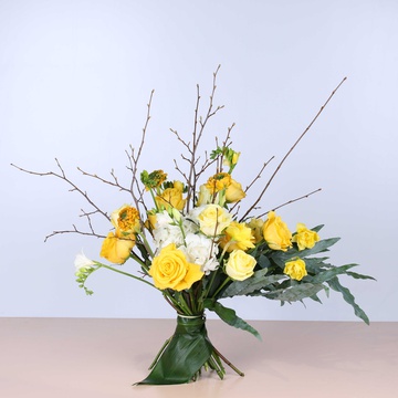 Bouquet with yellow ranunculus