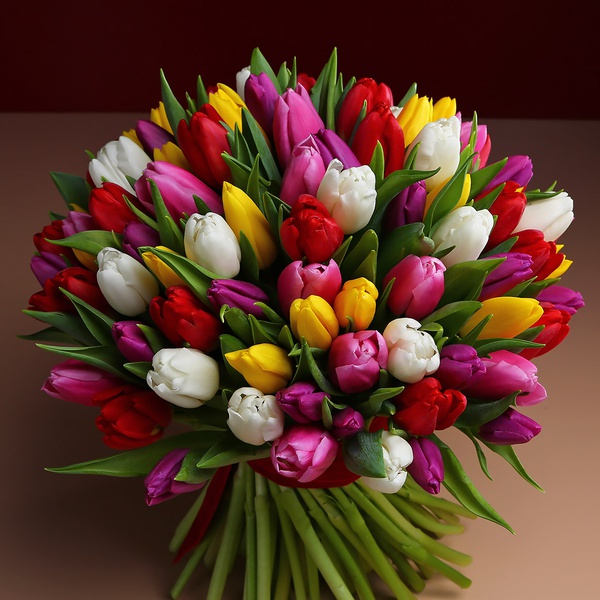 Bouquet of 101 tulips mix