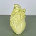 Ceramic vase "Heart" yellow