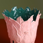 Керамическая ваза "Botanical Touch" розовая