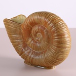 Ceramic vase "Lunar spiral" brown, large