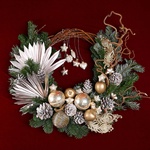 Chrismas wreath Golden
