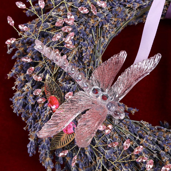 Lavender wreath with decor