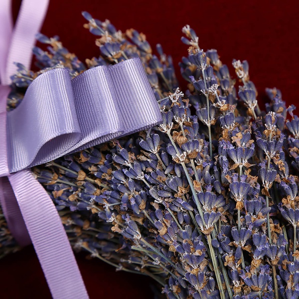 Lavender wreath with decor