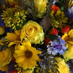 Ethno field bouquet in yellow