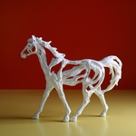 Decorative figure "Horse" white