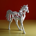Decorative figure "Horse" white