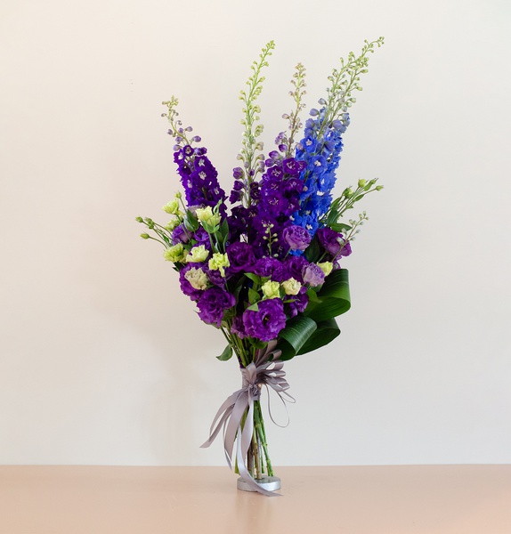 Bouquet for men with delphinium