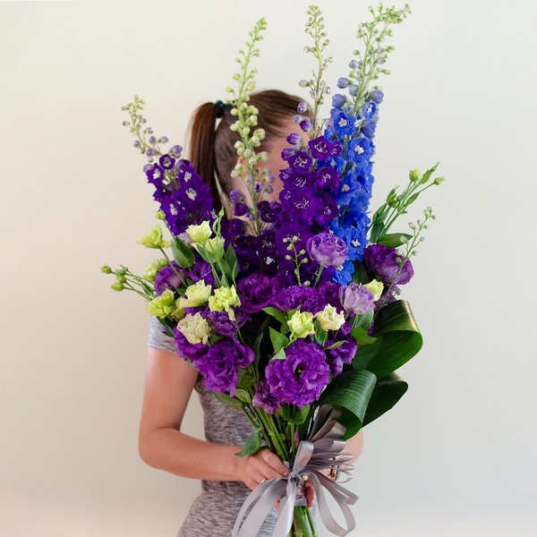 Bouquet for men with delphinium