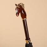 Зонт Pasotti коричневый "Лошадь"