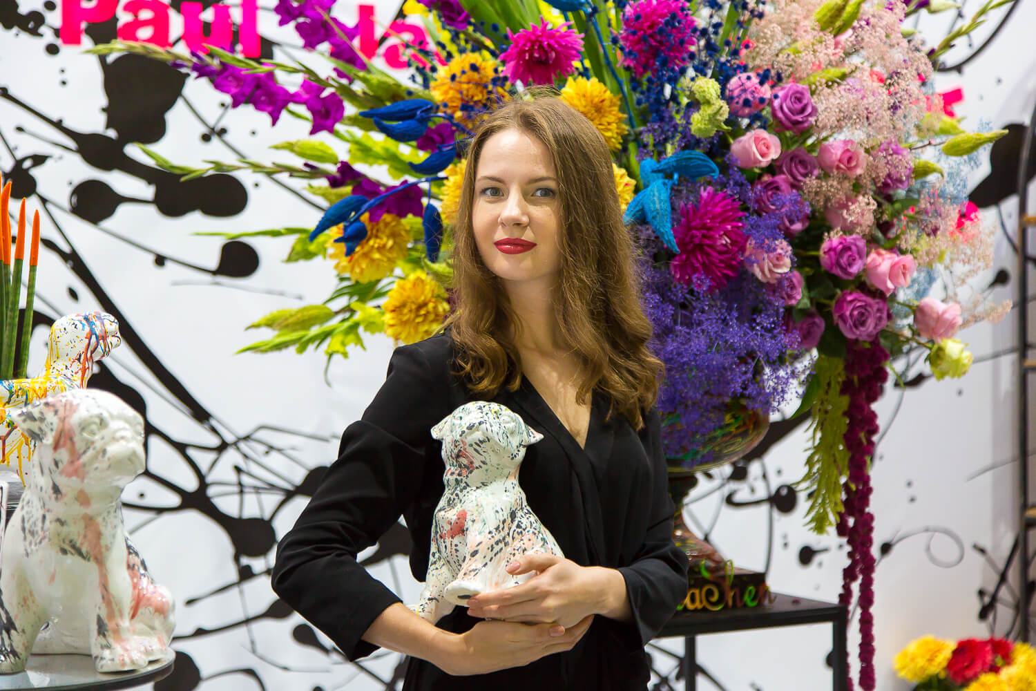 LoraShen booth at Ukrainian Fashion Week event "Inspired by Jackson Pollock"