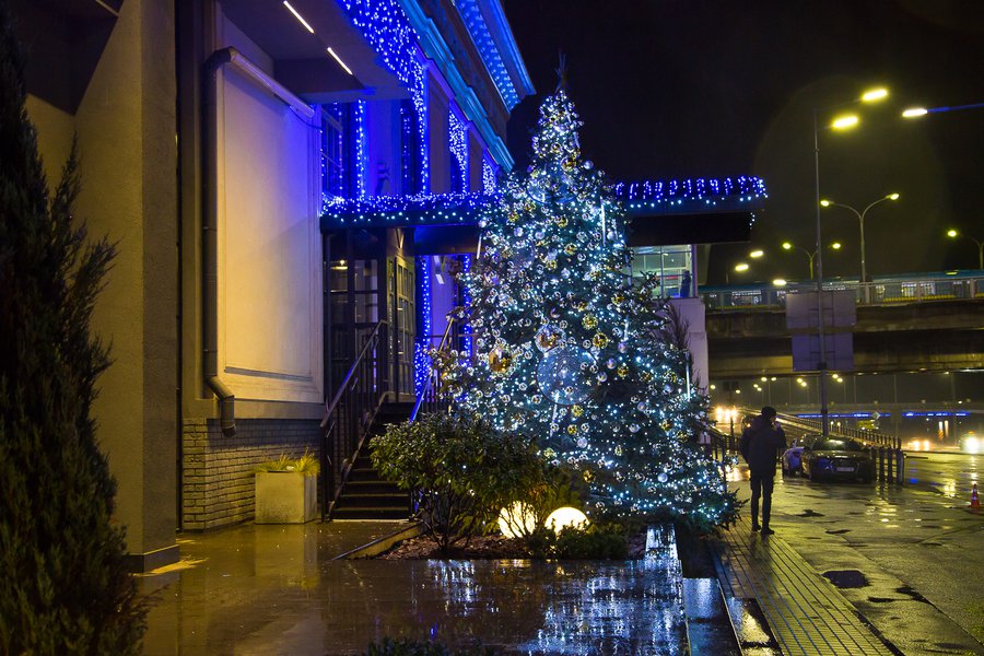 Royal monochrome in the New Year decoration of the Queen nightclub