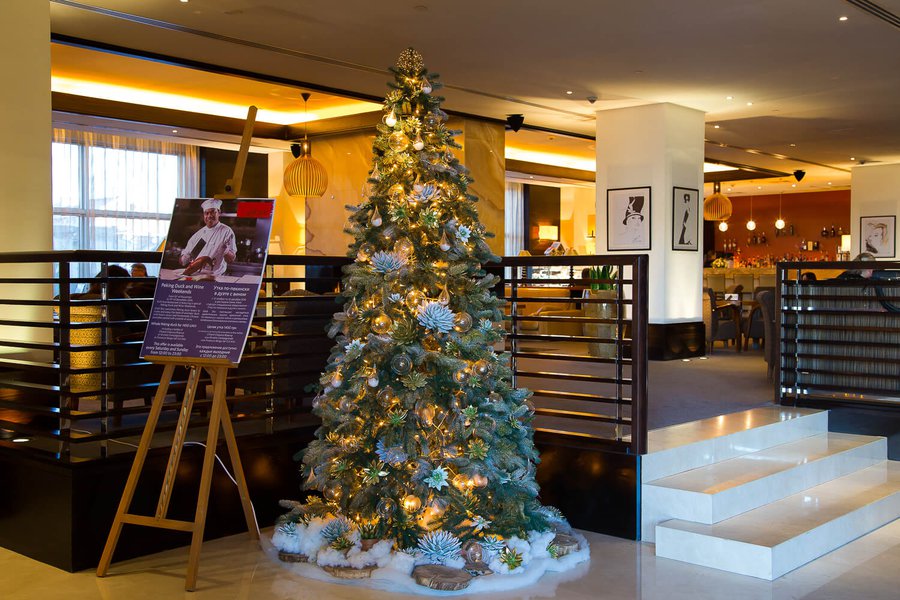 Новогоднее оформление отеля Hyatt Regency Kyiv 2016