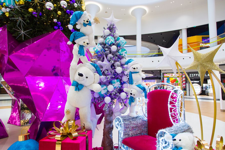 Futuristic Christmas tree for the Respublika Park shopping center