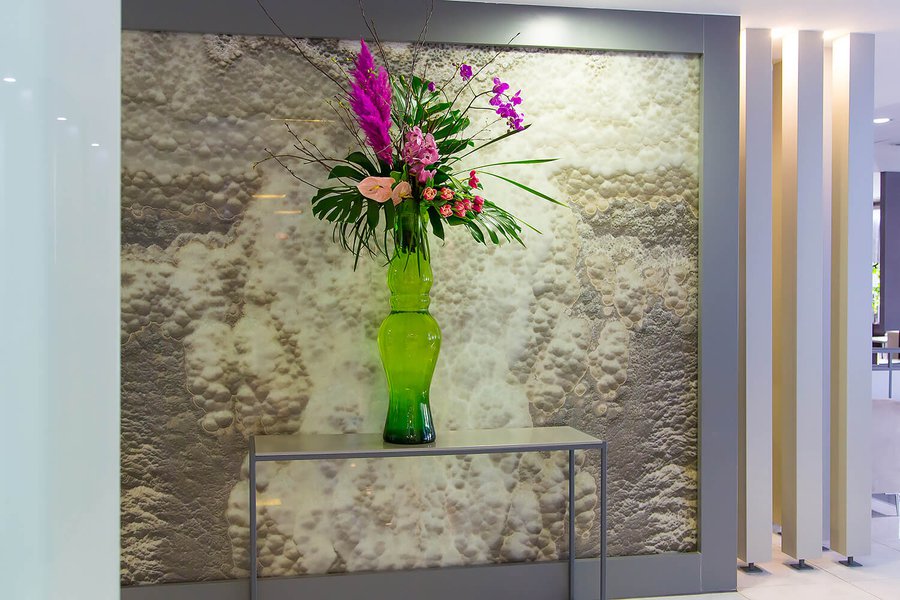 Interior floral arrangements at Borispol airport may 2019