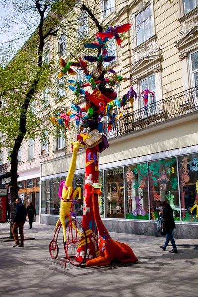 Summer decoration for Lviv Roshen Store 2016