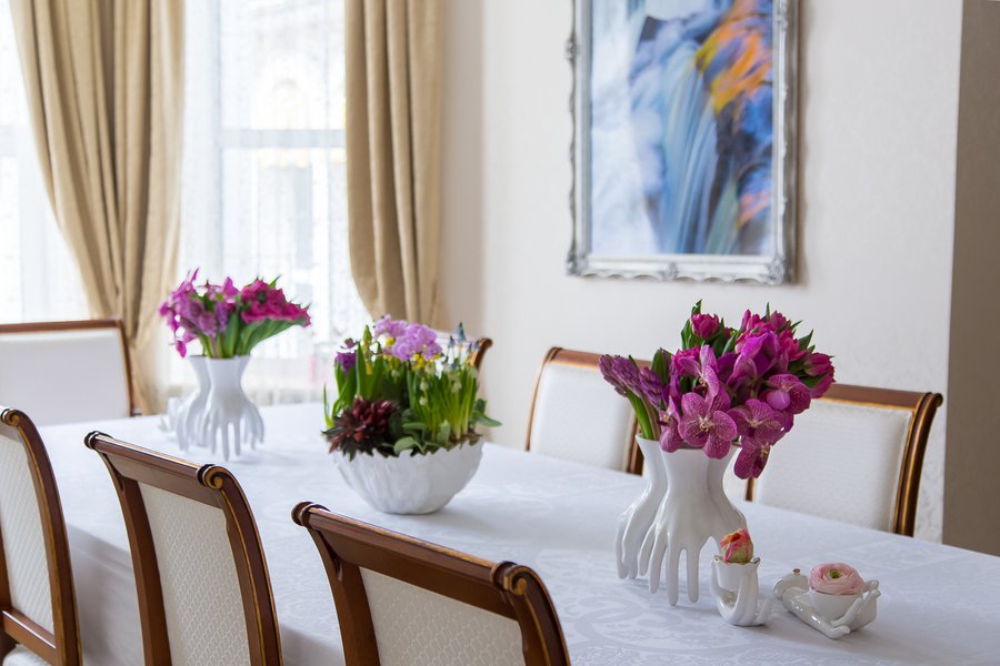 Spring flower decoration at home