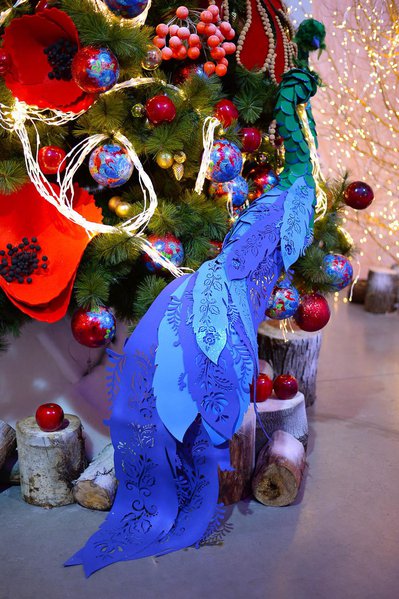 Colorful Christmas tree for formal events