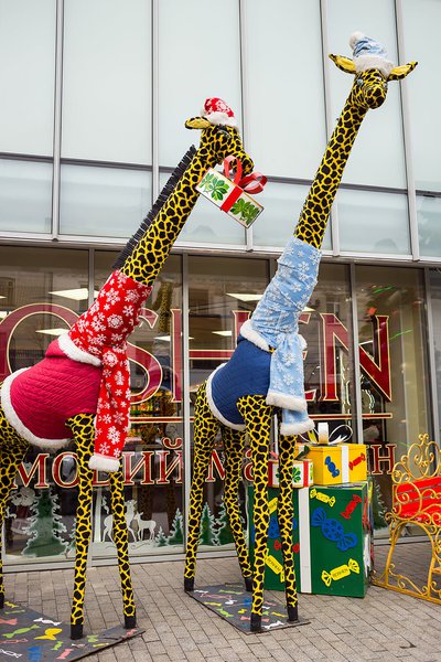 Winter decoration for Vinnytsia Roshen Store 2017