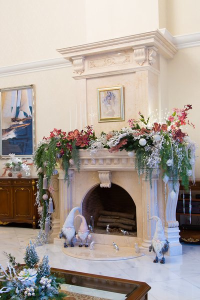 New Year's decoration "Flowers in the middle of winter"