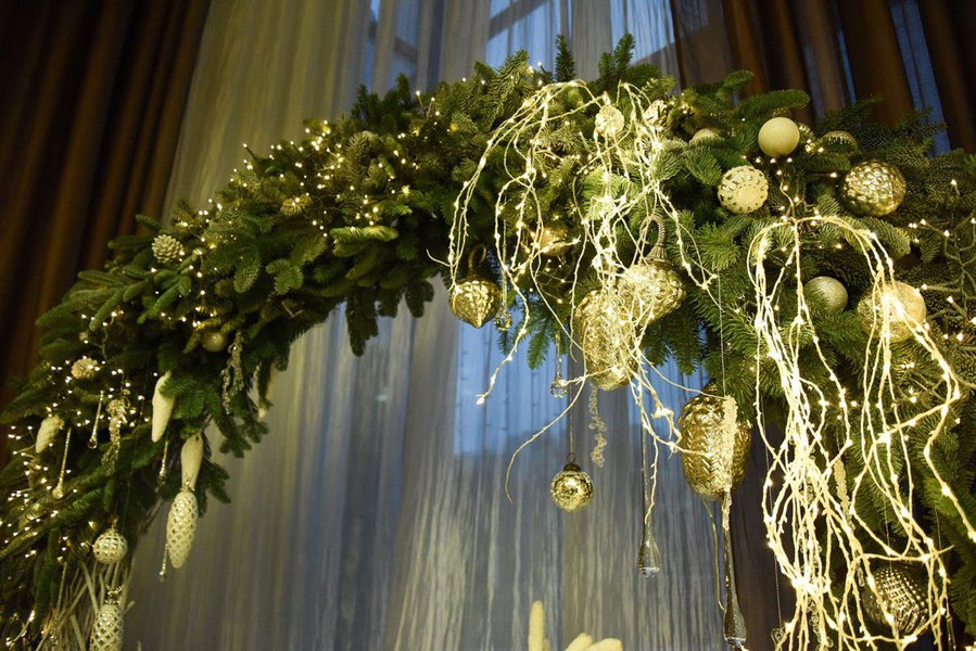 Apartment Christmas decoration in the Scandinavian style