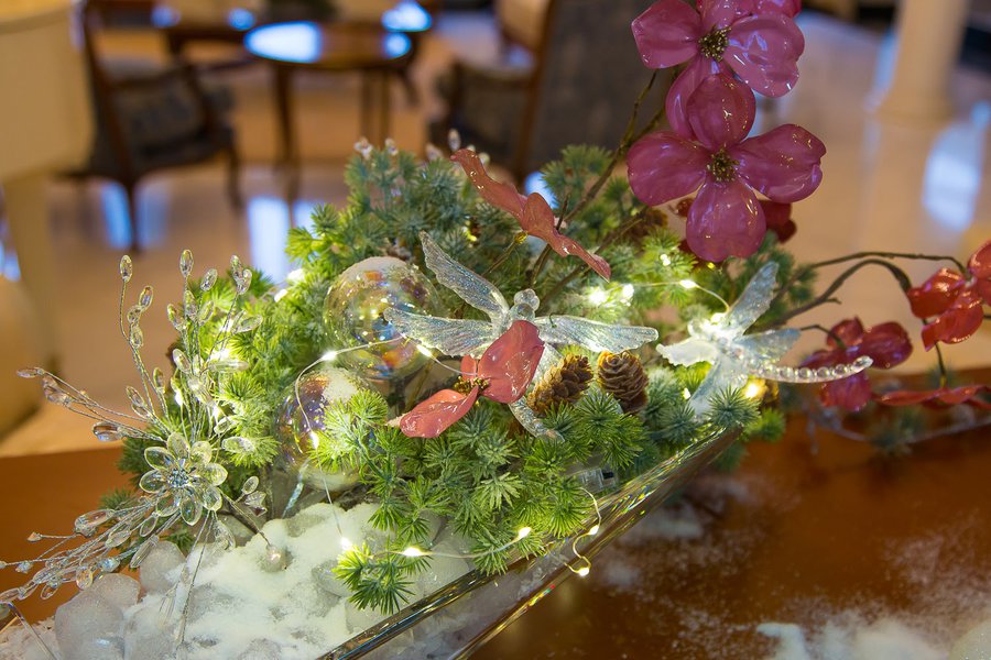 New Year's decoration "Flowers in the middle of winter"
